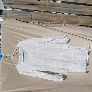 White Lace mini-dress.  Size large.